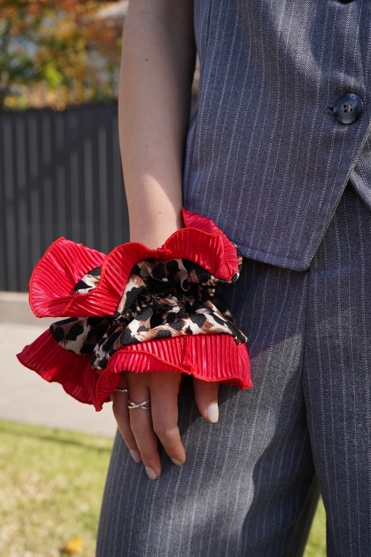 Maxi collet  Print & Red